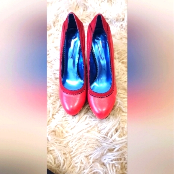 Poetic Licence red animal print wedge shoe Eur 9 - Picture 3 of 4